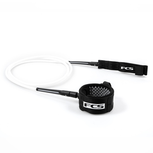 [EARA-WHB-06F] FCS 6' ALL ROUND ESSENTIAL LEASH WHITE/BLACK