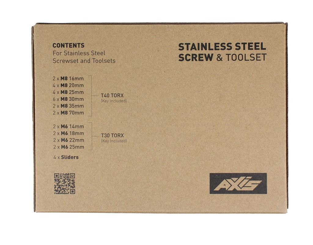 SCREWSET & TOOLSET BOX FOR AXIS S/K/B-SERIES