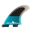 FCS II PERFORMER PC SMALL TEAL/BLACK TRI RETAIL FINS