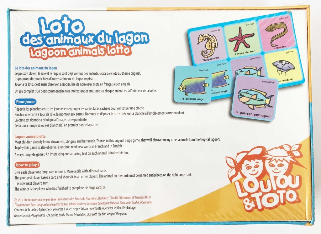 LOTO DES ANIMAUX DU LAGON 