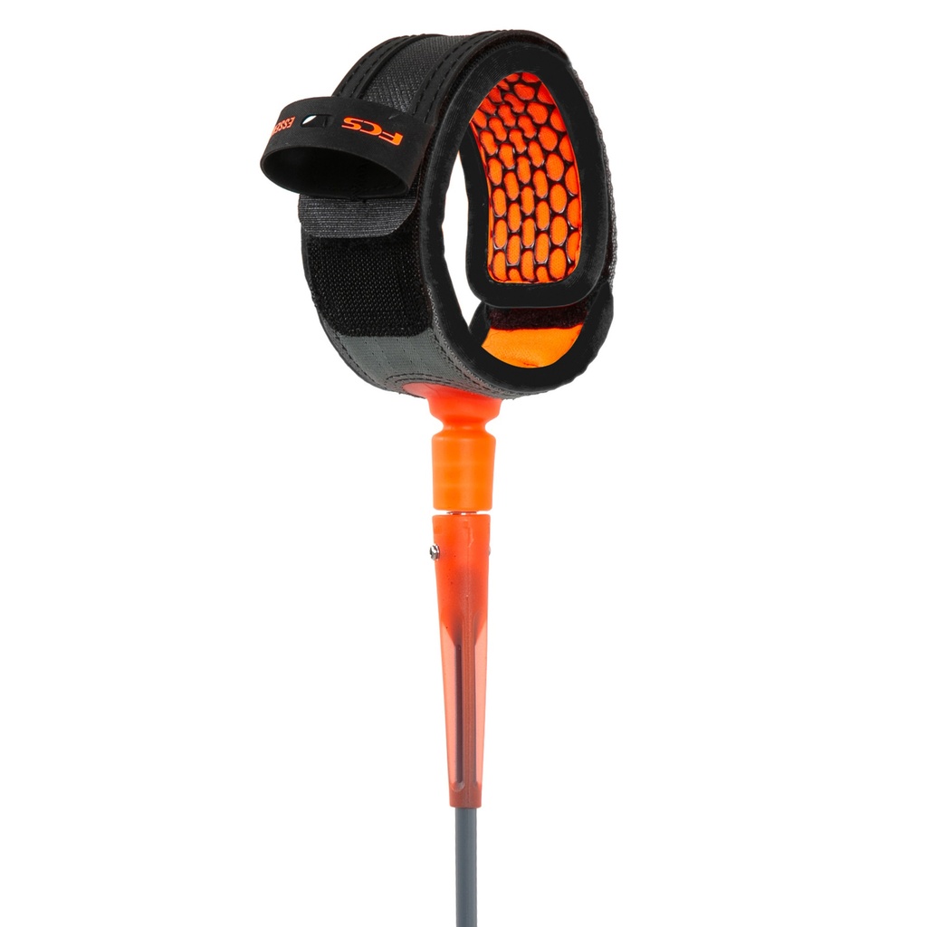FCS 9' ALL ROUND ESSENTIAL LEASH CHARCOAL/BLOOD ORANGE