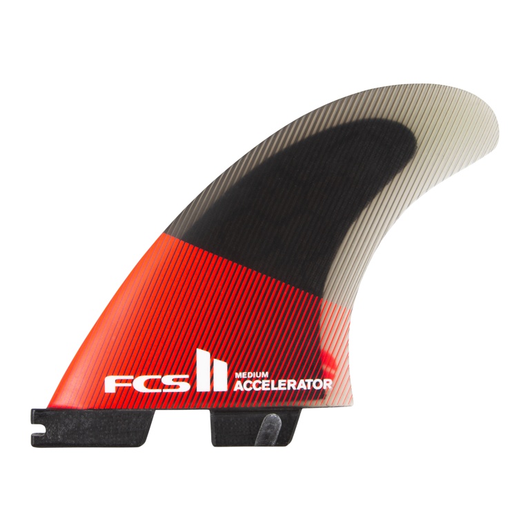 FCS II ACCELERATOR PC SMALL RED/BLACK TRI RETAIL FINS