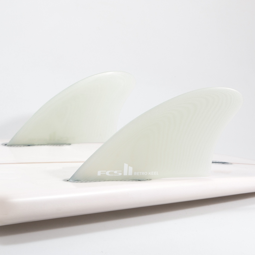 FCS II RETRO KEEL PG BLACK TWIN RETAIL FINS
