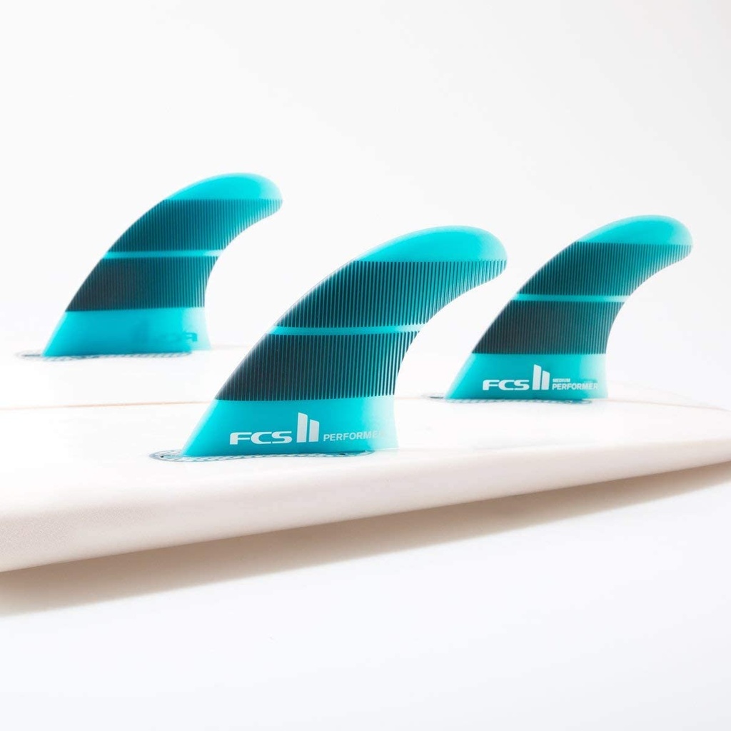 FCS II PERFORMER NEO GLASS XSMALL TEAL GRADIENT TRI FINS