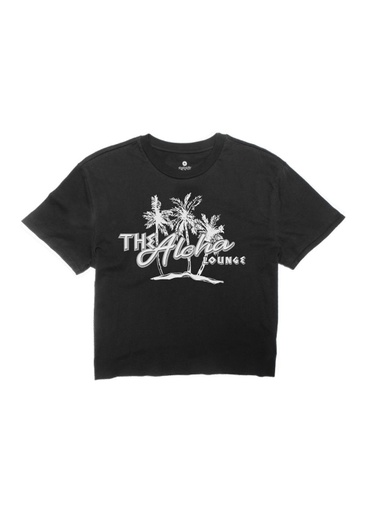 SISSTR TS ALOHA LOUNGE S/S KNIT CROP