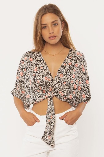 SISSTR BLOUSE OFFSHORE S/S WVN