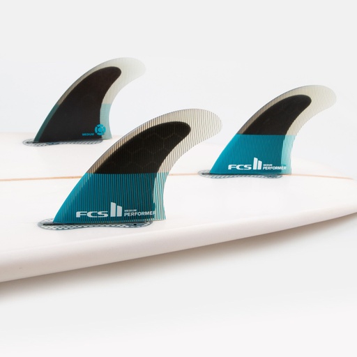 [FPER-PC04-SM-TS-R] FCS II PERFORMER PC SMALL TEAL/BLACK TRI RETAIL FINS