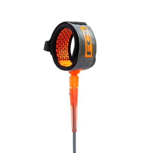 [EARA-CHO-09F] FCS 9' ALL ROUND ESSENTIAL LEASH CHARCOAL/BLOOD ORANGE