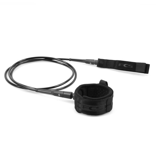 [EARA-BLK-07F] FCS 7' ALL ROUND ESSENTIAL LEASH BLACK